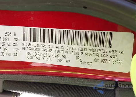 2017 Jeep Cherokee Sport 4X4 z USA, uszkodzony, nr VIN 1C4PJMAB9HW571403